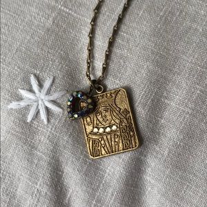 CLARA BEAU Queen of Hearts necklace.